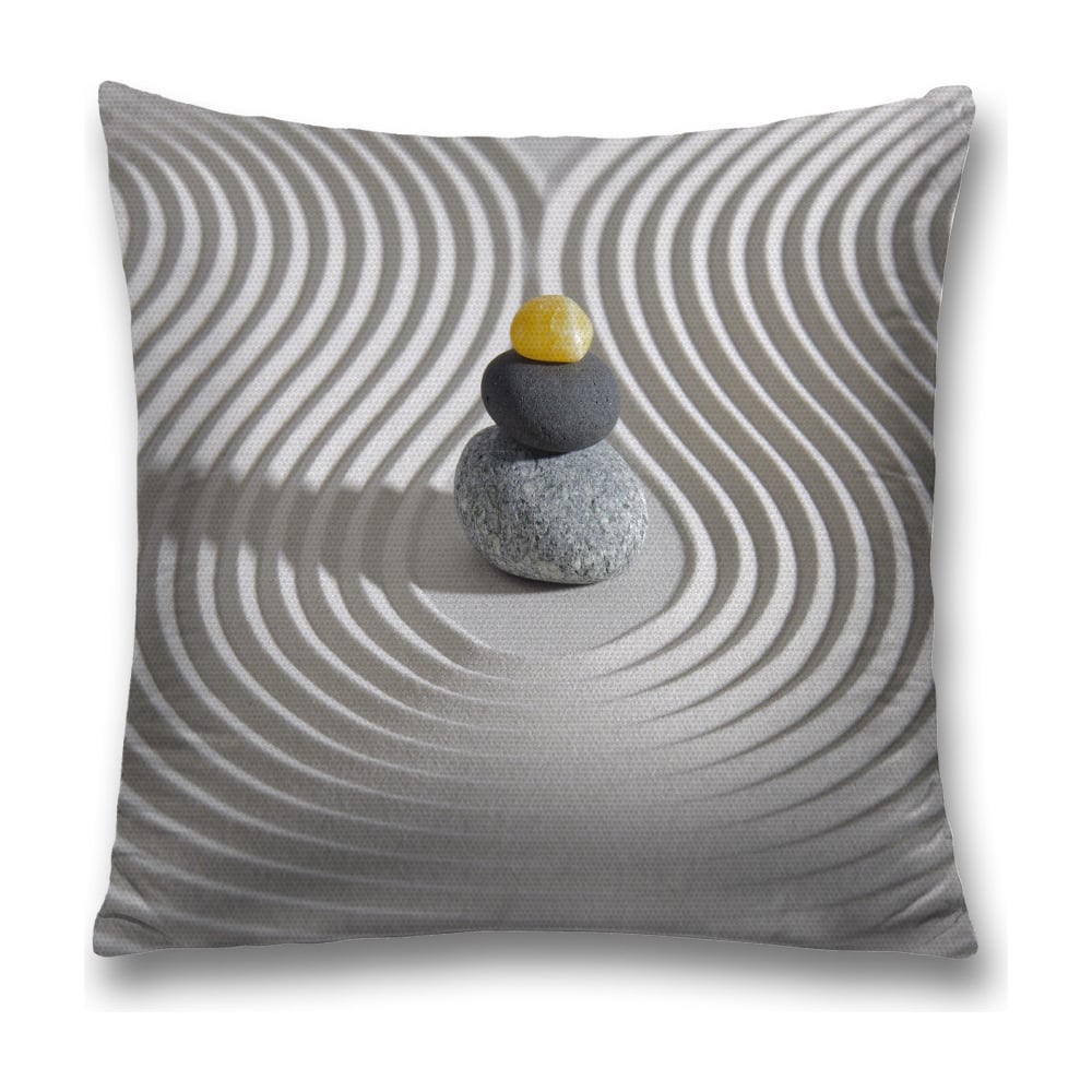 Изображение товара Декоративная наволочка JoyArty 45х45 см белая и серая полиэстер