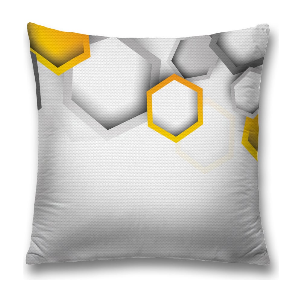 Изображение товара Декоративная Наволочка JoyArty sl_22207 45x45 см из полиэстера серый желтый