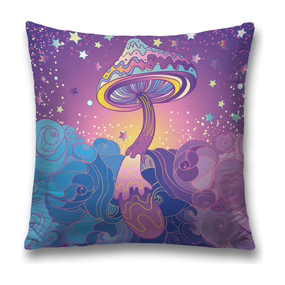 Изображение товара Декоративная наволочка JoyArty 45х45 см из полиэстера голубая, розовая, желтая