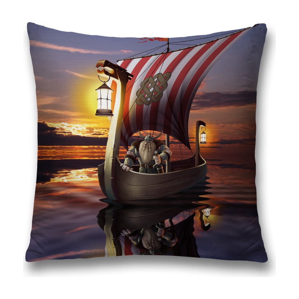 Изображение товара Декоративная наволочка JoyArty 45x45 см желтый синий полиэстер молния