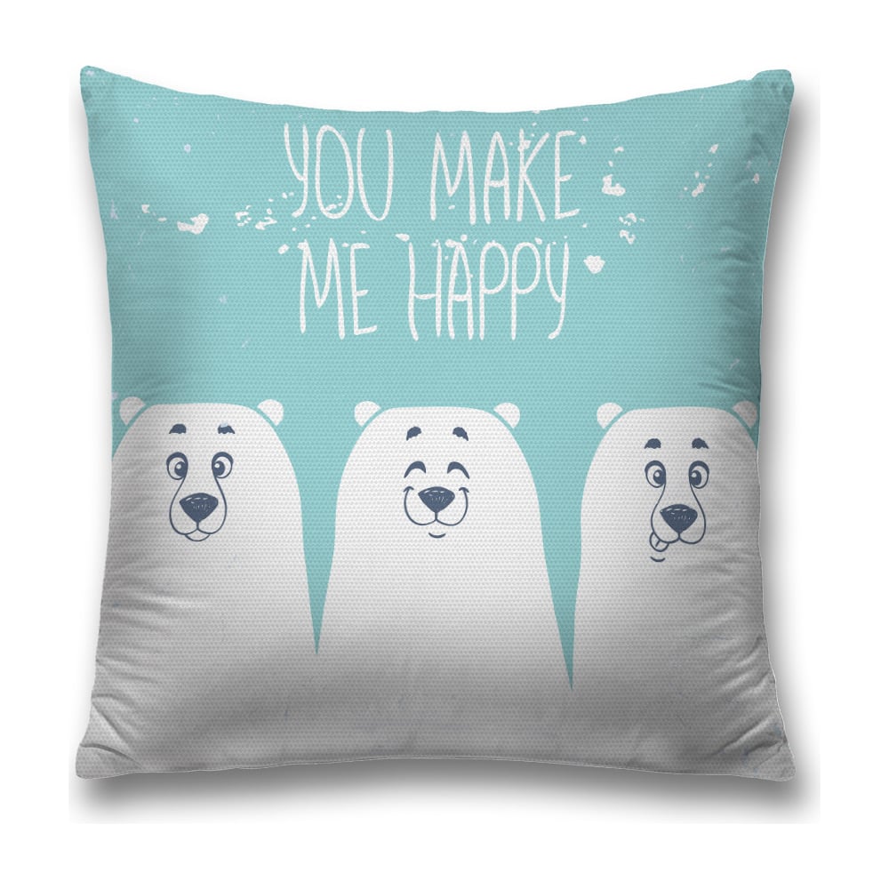 Изображение товара Декоративная наволочка JoyArty sl_17276 45х45 см, цвёта белый, серый, зеленый