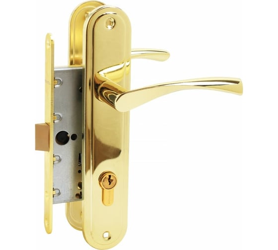 Изображение товара Врезной замок с ручками Аллюр ЗВ 7-103/85 GP золото 14148