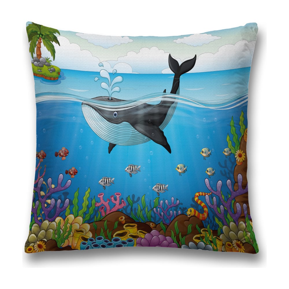 Изображение товара Декоративная наволочка JoyArty 45х45 см с молнией из полиэстера разнообразные цвета