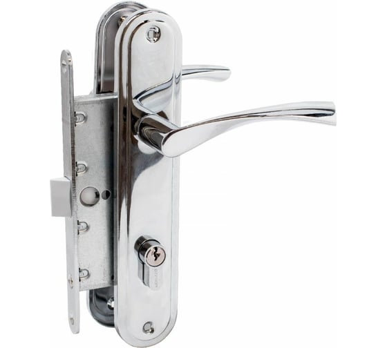 Изображение товара Врезной замок с ручками Аллюр ЗВ 7-103/85 CP хром 14147