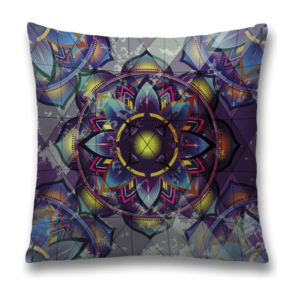 Изображение товара Декоративная наволочка JoyArty sl_35444 45х45 см полиэстер желтая голубая фиолетовая