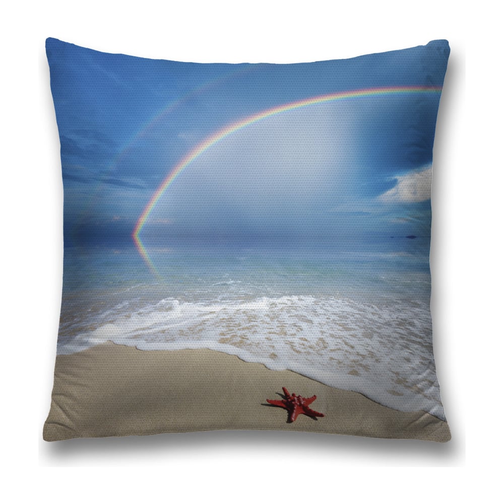 Изображение товара Декоративная наволочка JoyArty sl_35908 45х45 см в голубом, красном и белом цветах