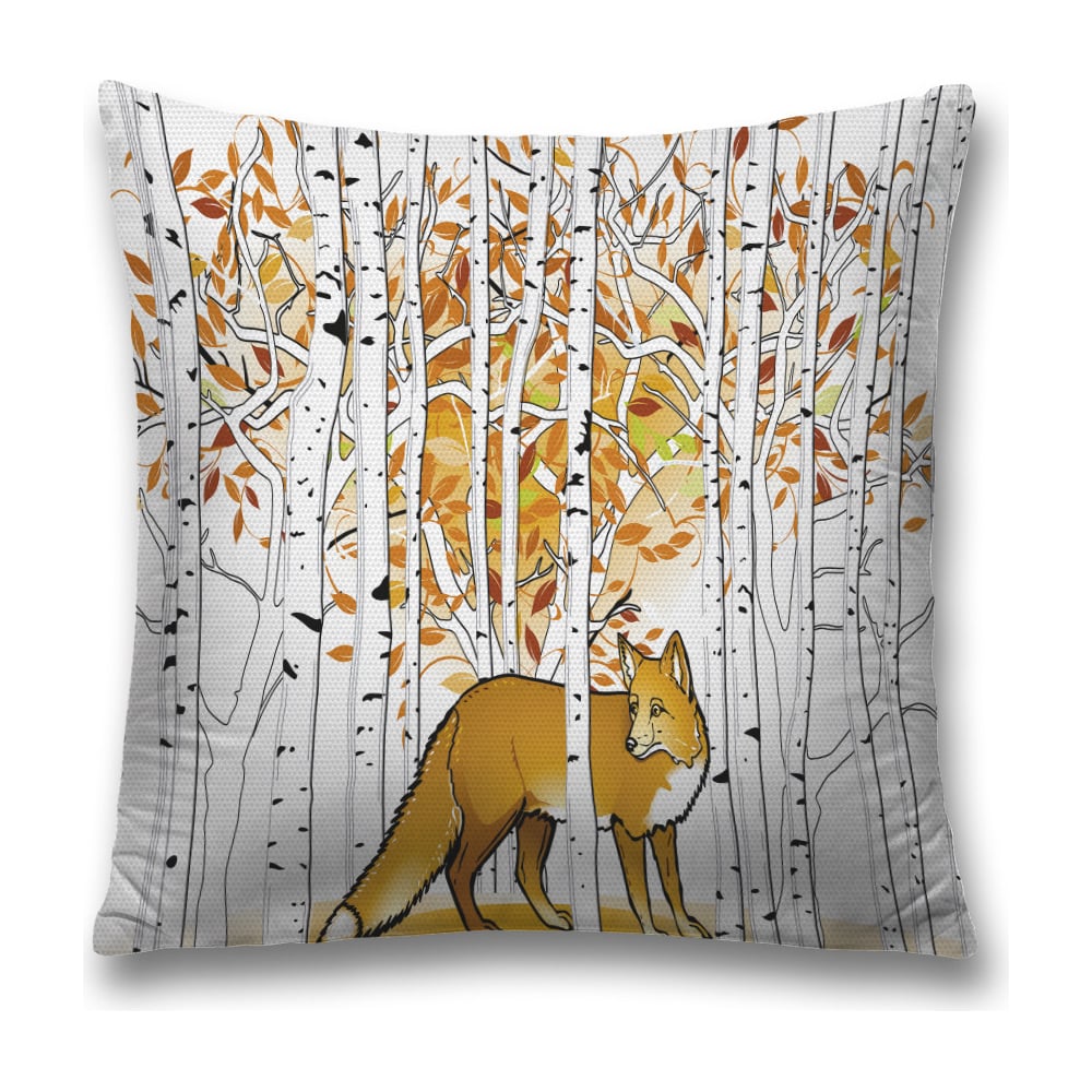 Изображение товара Декоративная наволочка JoyArty sl_35768 оранжевая, серогая, белая 45x45 см