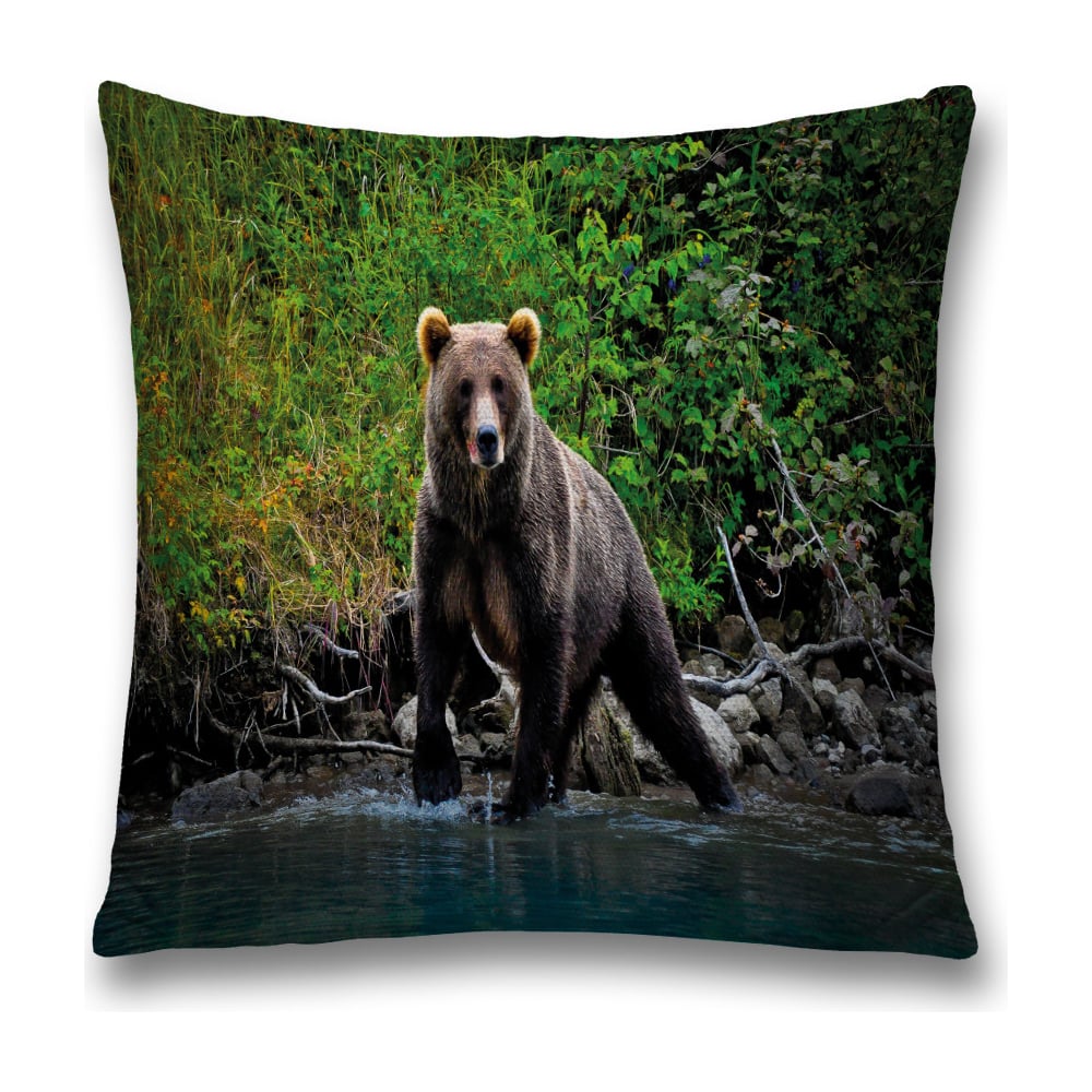 Изображение товара Декоративная наволочка JoyArty sl_35718 45х45 см зеленая и коричневая полиэстер мягкая