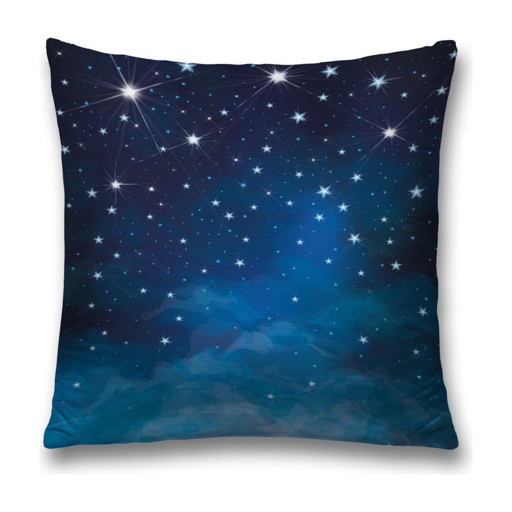 Изображение товара Декоративная наволочка JoyArty 45x45 см голубой, черный, белый, молния