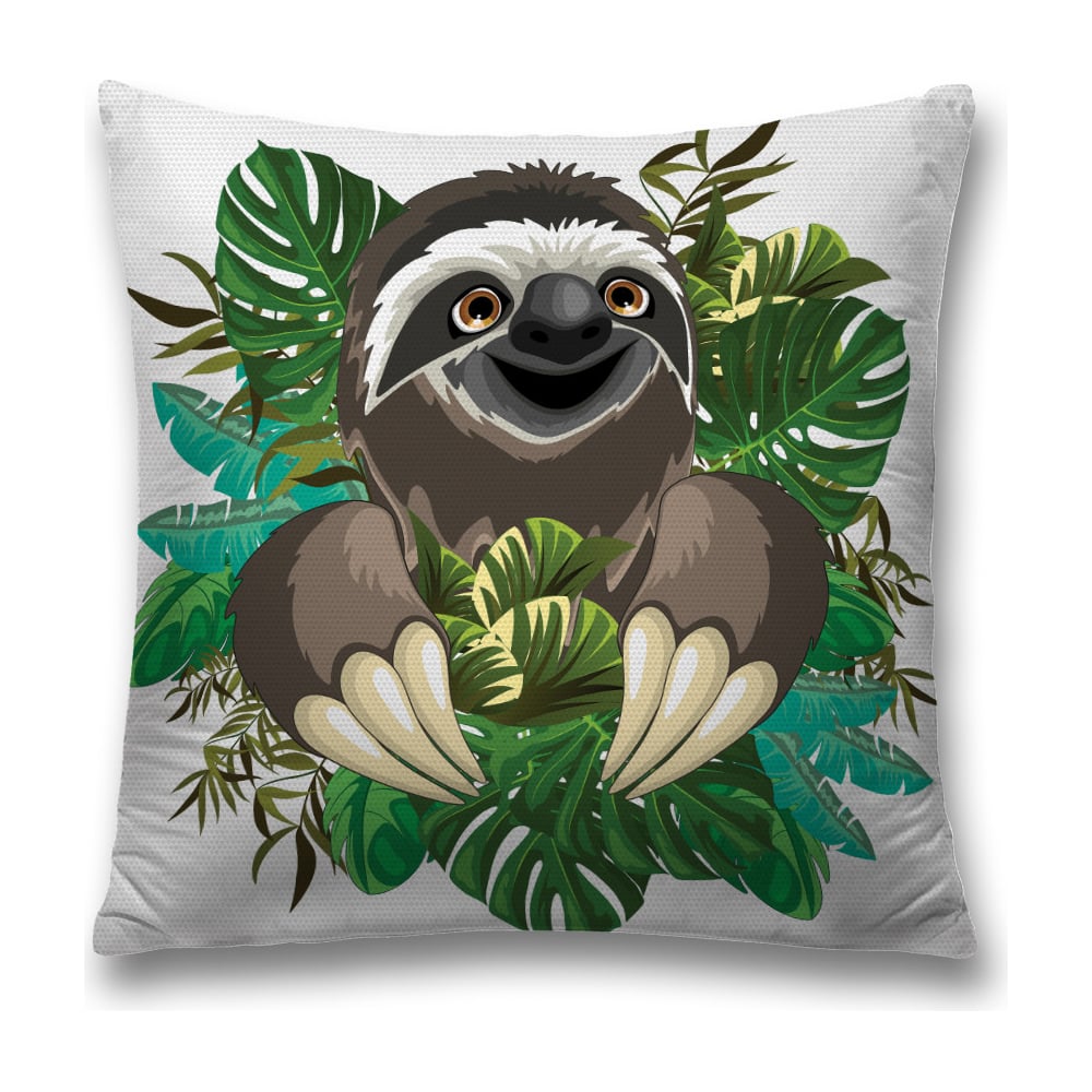 Изображение товара Декоративная наволочка JoyArty 45х45 см с молнией зеленая голубая серая