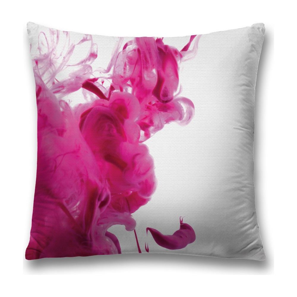 Изображение товара Декоративная наволочка JoyArty 45х45 см розовый и белый цвет с молнией