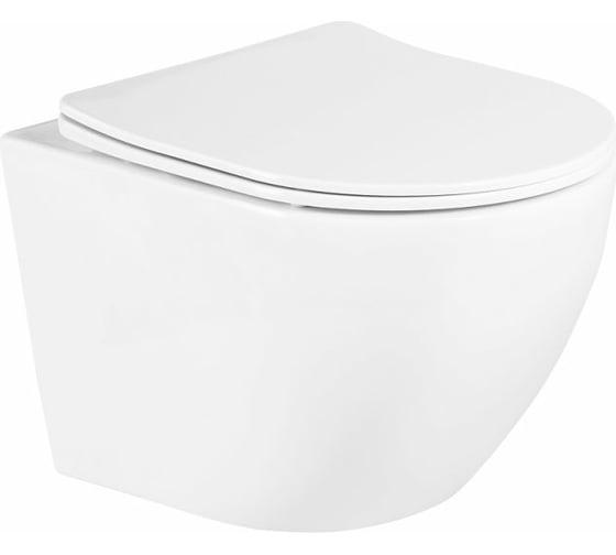 Изображение товара Подвесной унитаз BelBagno UNO безободковый с сиденьем Soft Close BB3105CHR/SC