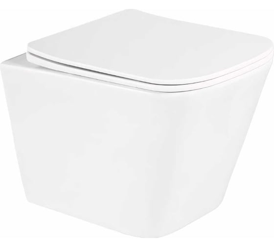 Изображение товара Подвесной унитаз BelBagno DUE безободковый с сиденьем Soft Close BB3103CHR/SC