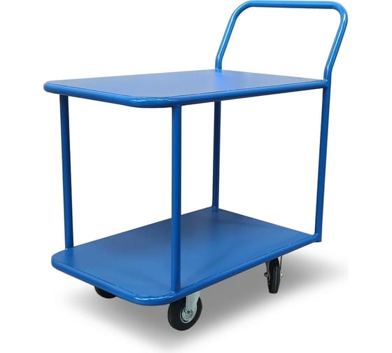 Изображение товара Платформенная тележка СТЕЛЛА-ТЕХНИК 2-х ярусная, 500x800 мм, металл КП-2-М-5-8-160-К