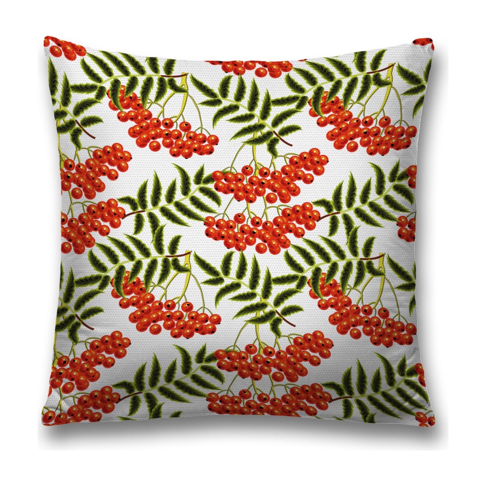 Изображение товара Декоративная наволочка JoyArty 45х45 см из полиэстера с молнией, красный, оливковый, белый