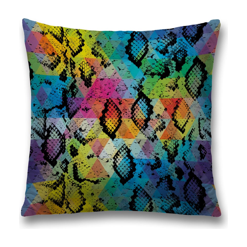 Изображение товара Декоративная наволочка JoyArty sl_207082 черного, голубого, желтого цвета