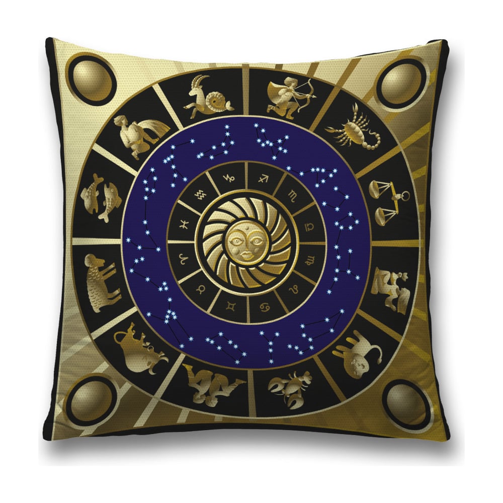 Изображение товара Декоративная наволочка JoyArty 45х45 см полиэстер золотой фиолетовый черный