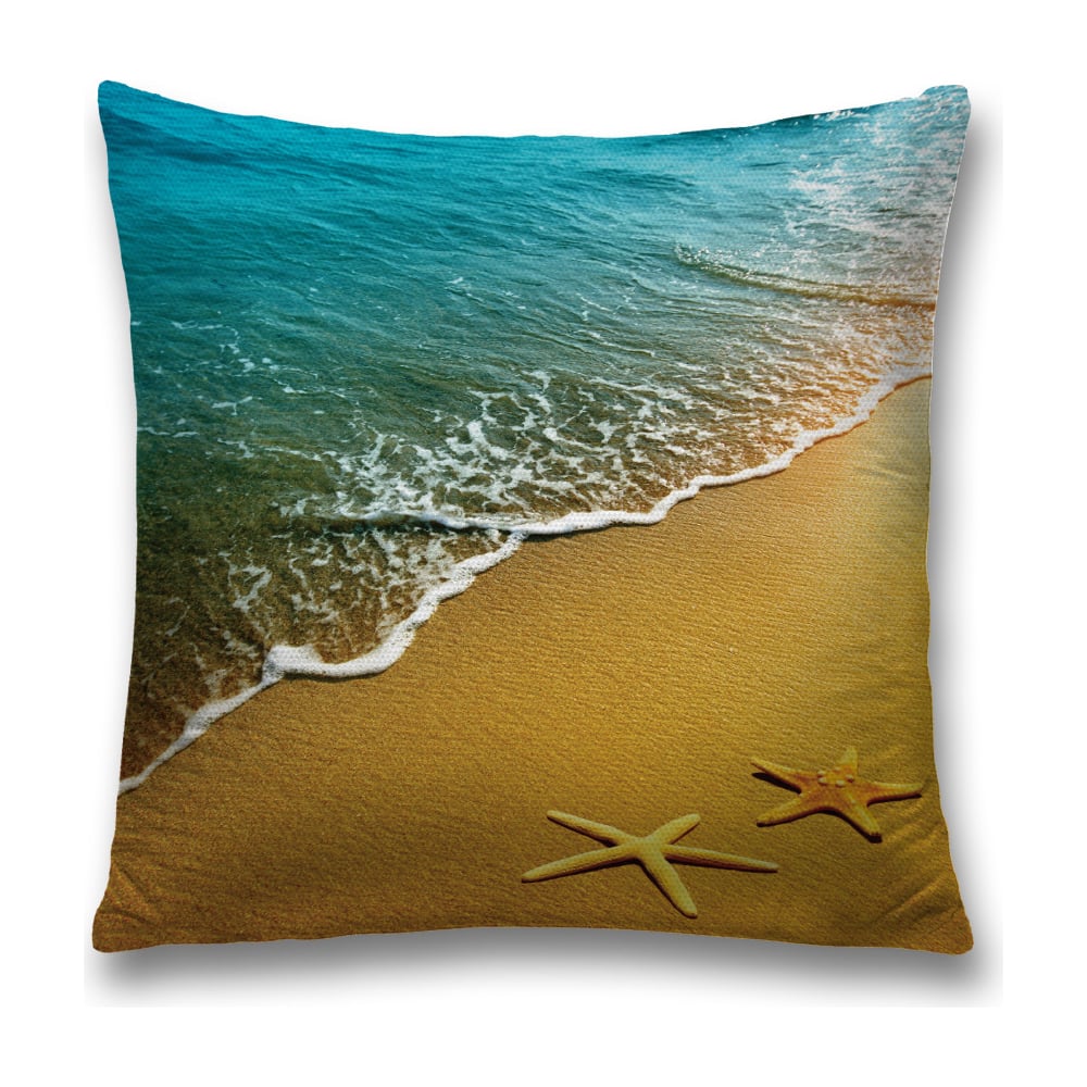 Изображение товара Декоративная наволочка JoyArty 45х45 см полиэстер голубой бирюзовый коричневый