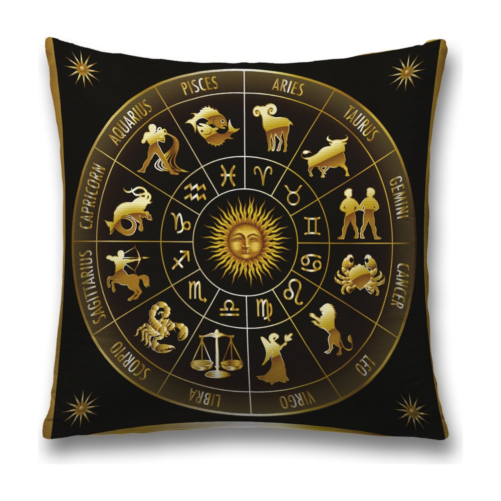 Изображение товара Декоративная наволочка JoyArty sl_33735 черная и золотая