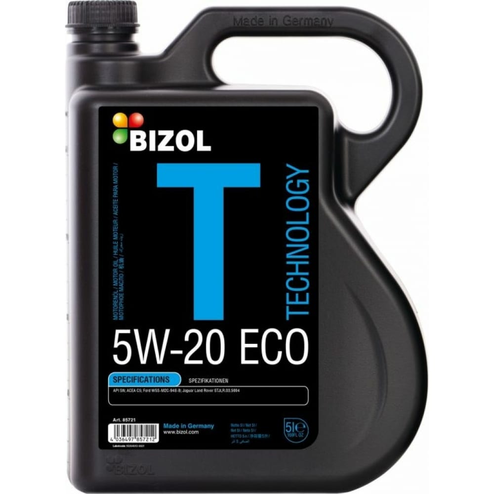 НС-синтетическое моторное масло Bizol 85221 bizol нс синт мот масло allround 5w 40 sn a3 b4 5л