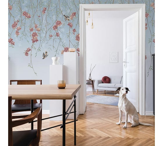 Изображение товара Фотообои ООО Ортограф Delicate flowers blue 2x2.7 м OF_33934