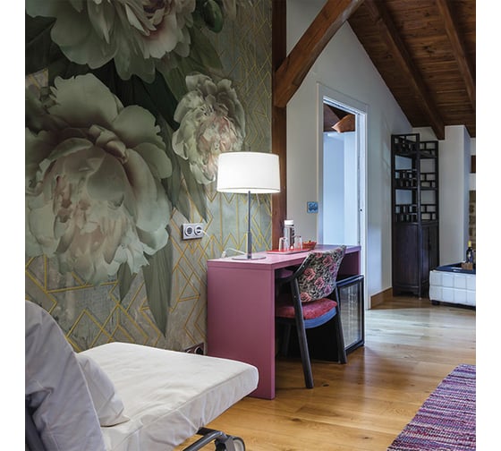 Изображение товара Фотообои ООО Ортограф Peonies and geometry 2x2.7 м OF_34060