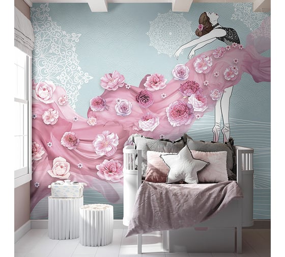 Изображение товара Фотообои ООО Ортограф Цветочный шлейф 3.93x2.7 м OF_34632