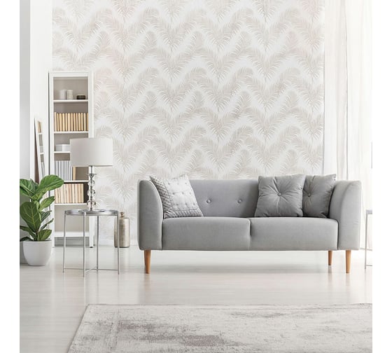 Изображение товара Фреска ООО Ортограф Beige tropical leaves 2x2.7 м FX_34471