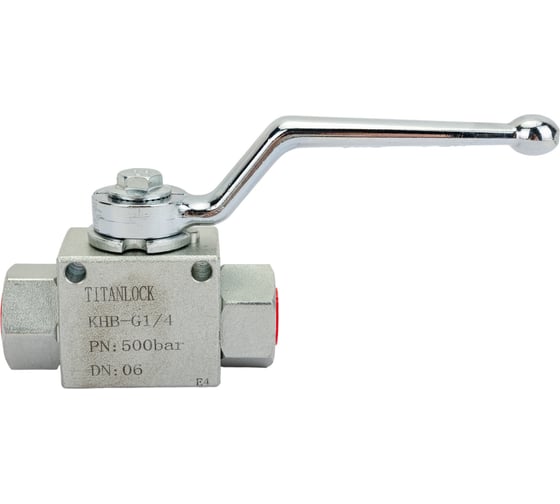 Изображение товара Гидравлический шаровой кран TITAN LOCK 1/4", типа ВР-ВР, с креп. отв., сталь TLHYDV1/4F