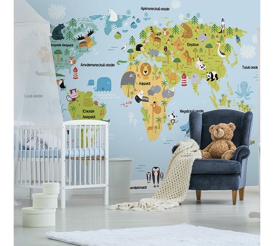 Изображение товара Фреска ООО Ортограф Детская карта 3 4x2.7 м FX_33741