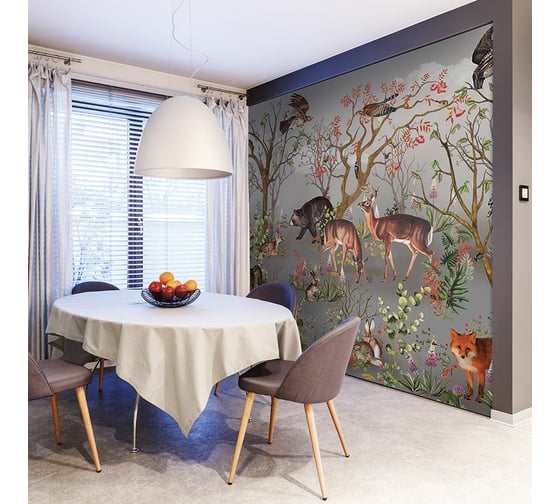 Изображение товара Фреска ООО Ортограф Naivety gray 4x2.7 м FX_33850