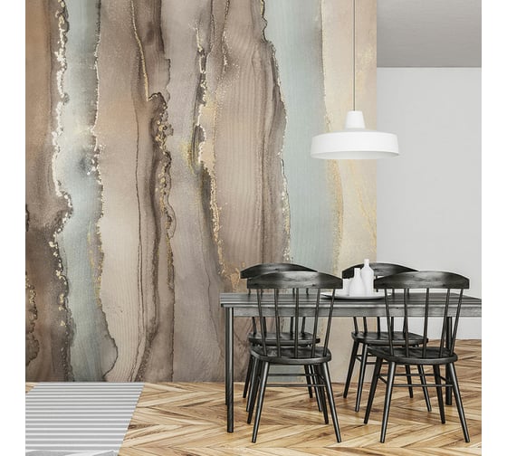 Изображение товара Фреска ООО Ортограф Fluid brown stripes 4x2.7 м FX_34276