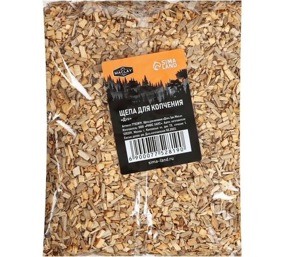 Изображение товара Щепа для копчения Maclay Дуб, 1дм 7752819
