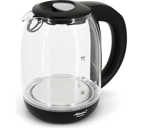 Изображение товара Электрический стеклянный чайник Atlanta ATH-2532 black