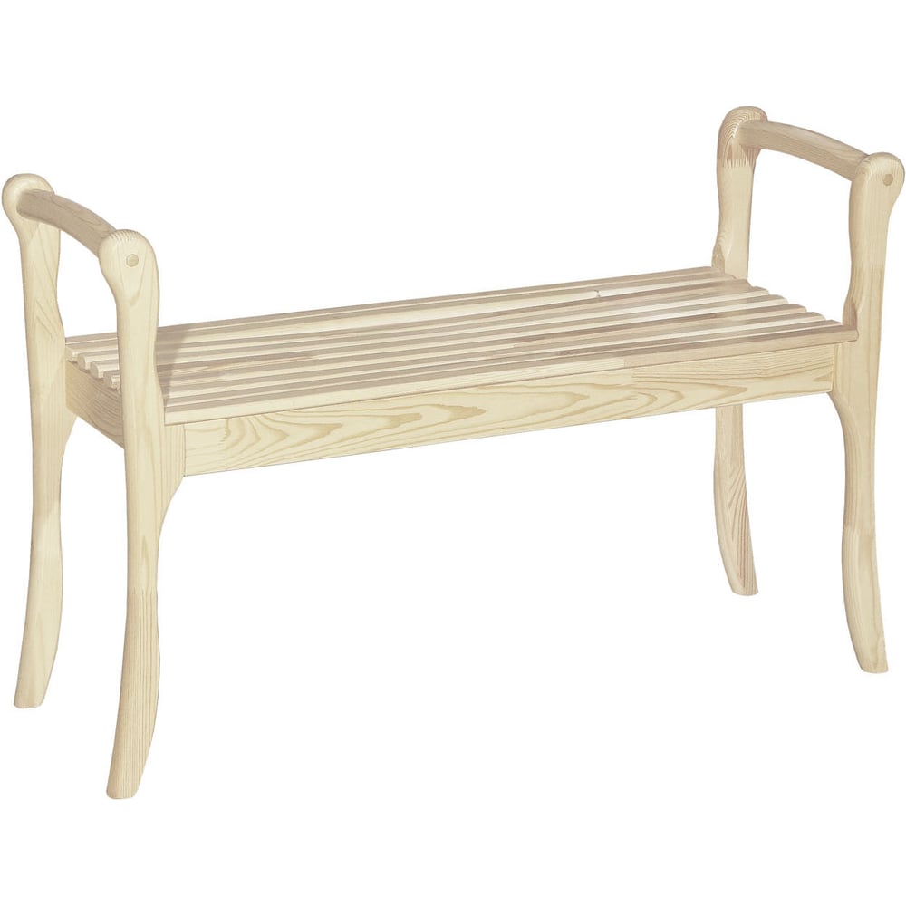 Изображение товара Скамья для прихожей Мебелик из массива с подлокотниками модель 7566