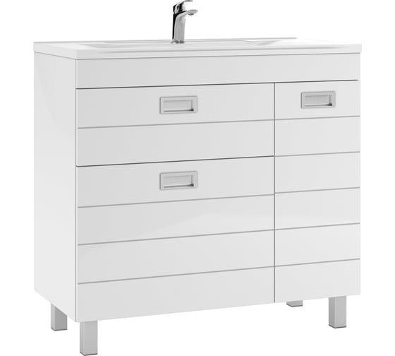 Изображение товара Тумба под умывальник "Elen 90" Домино Cube с 2 верхними ящиками В2 DC5005T