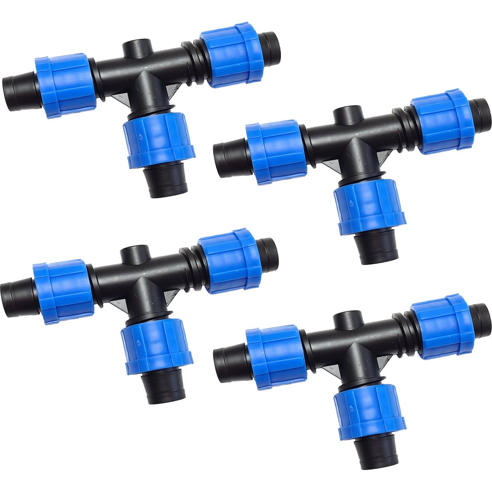 Изображение товара Компрессионный тройник 16 мм Профитт для капельной ленты 4 шт