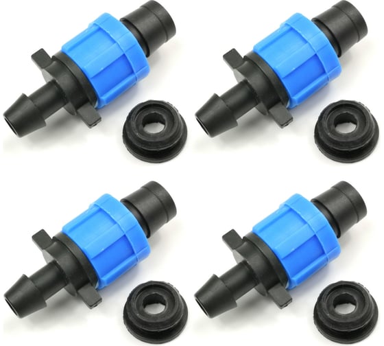 Изображение товара Старт-коннектор для капельной ленты 16 мм под отверстие 12 мм Профитт 4 шт. 1648451