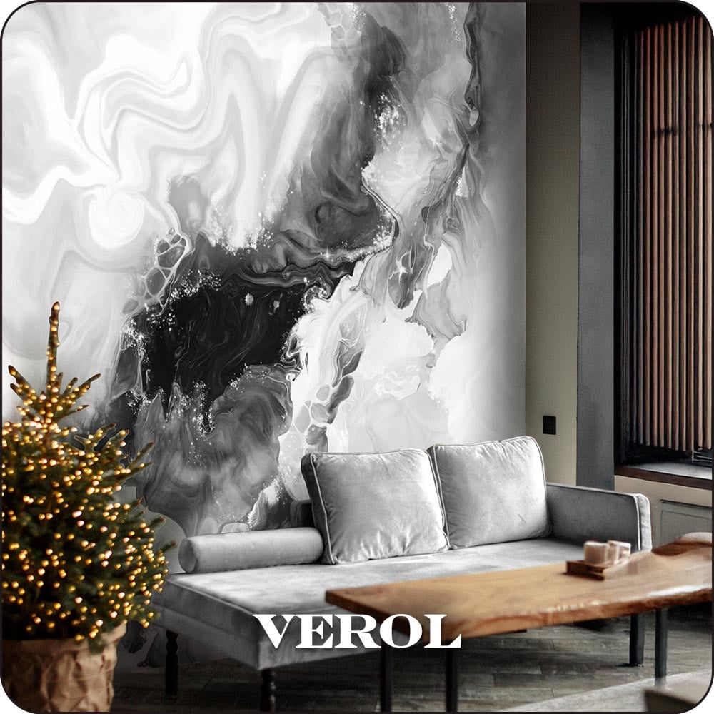 Моющиеся флизелиновые фотообои на стену Verol Серый флюид 19-ФФО_04119