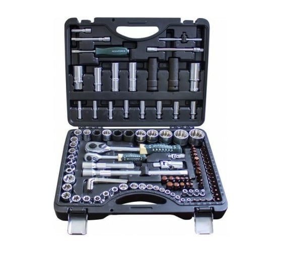 Изображение товара Набор торцевых головок и вставок ROCKFORCE 1/2, 1/4 DR 12-гранных, 108пр+6пр. RF-41082-9-PREMIUM(49895)