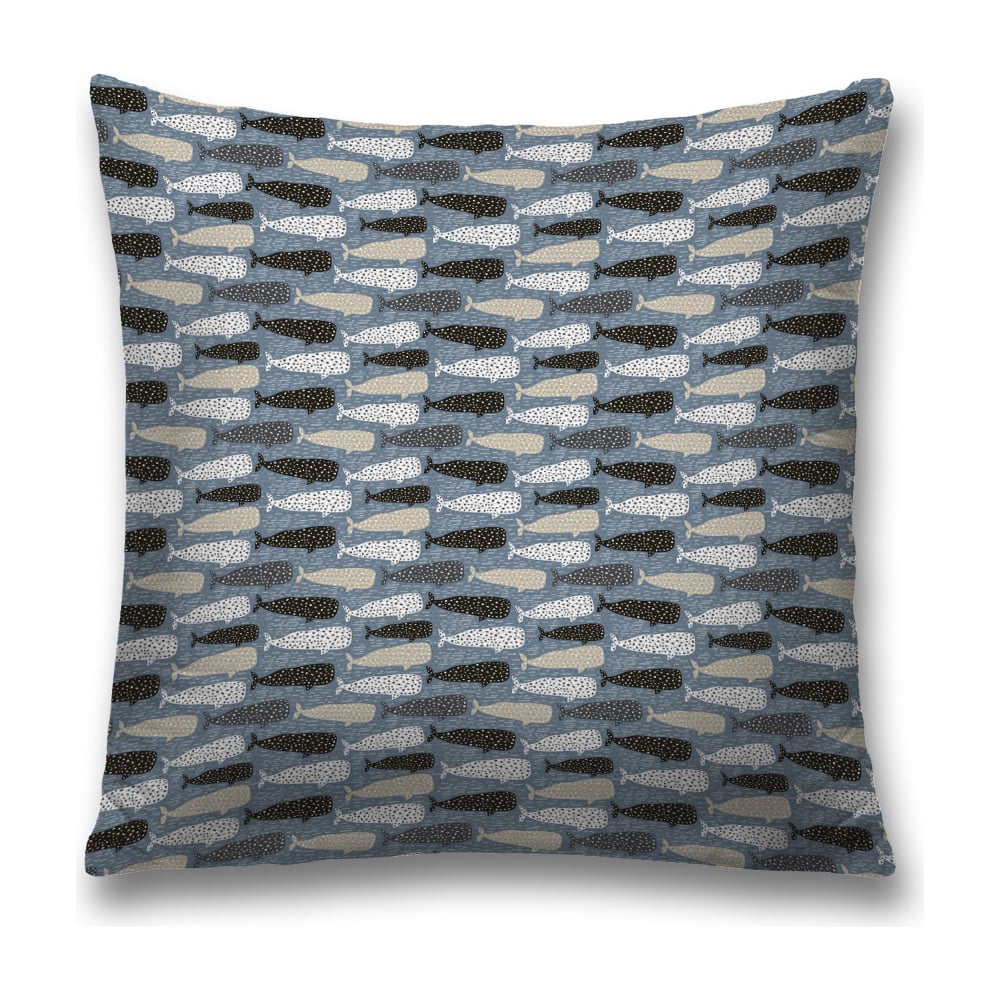 Изображение товара Декоративная наволочка JoyArty 45x45 см, серый, черный, белый полиэстер