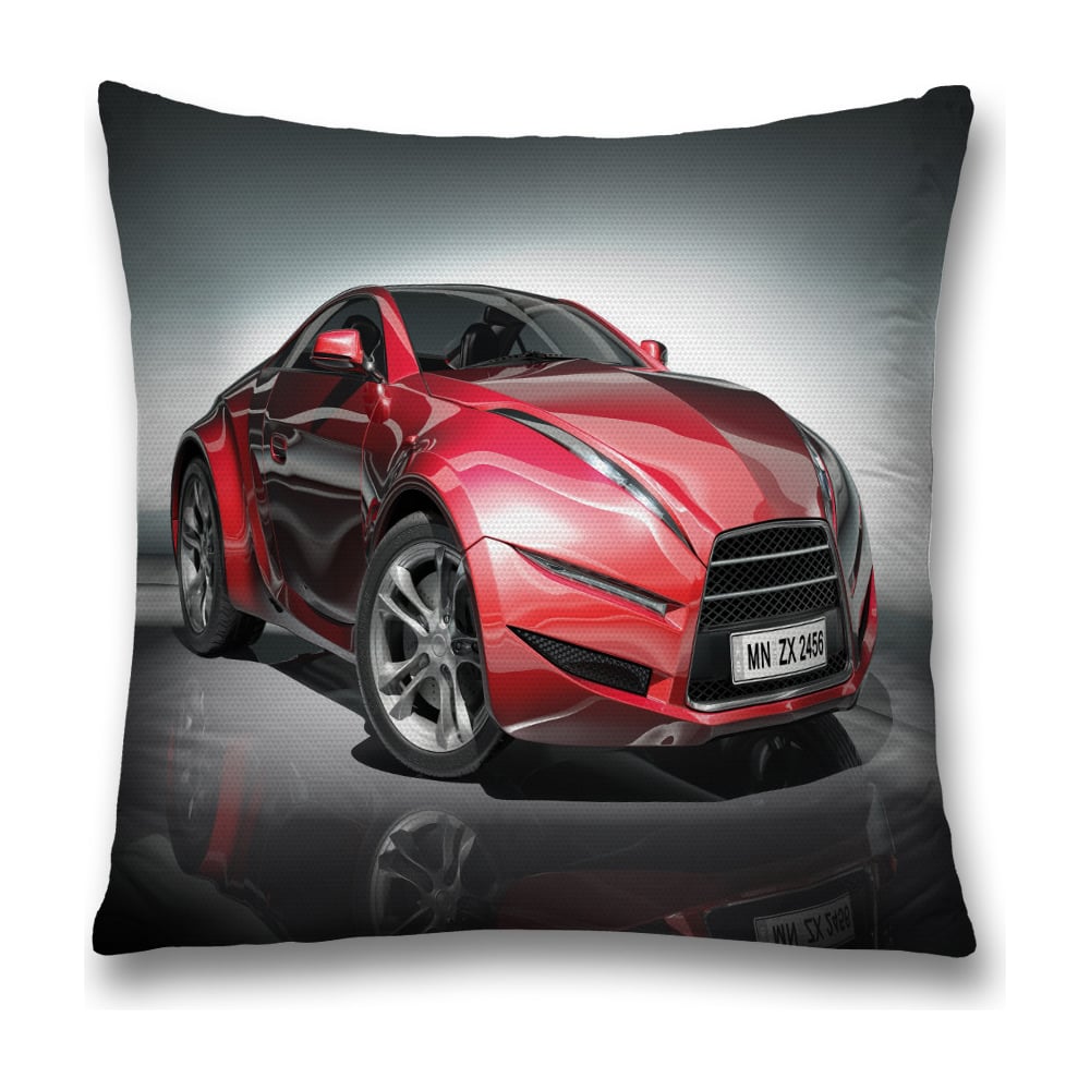 Изображение товара Декоративная наволочка JoyArty 45х45 см красный и серый полиэстер