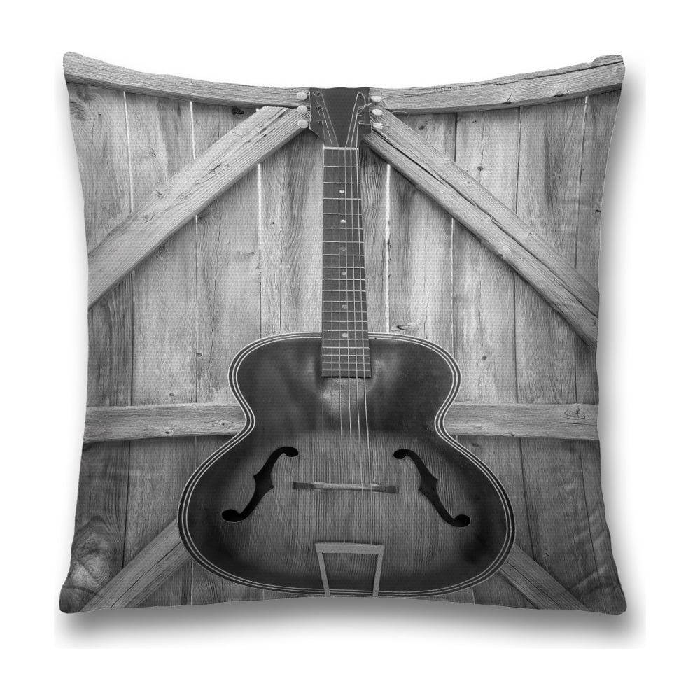 Изображение товара Декоративная наволочка JoyArty 45х45 см из полиэстера, молния, серый, черный, белый