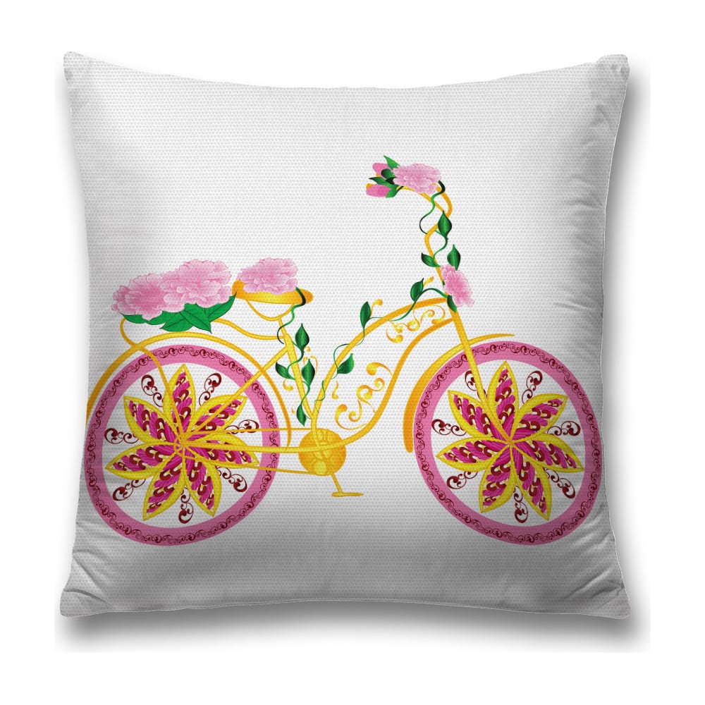 Изображение товара Декоративная наволочка JoyArty sl_17800 45x45 см полиэстер белый и розовый