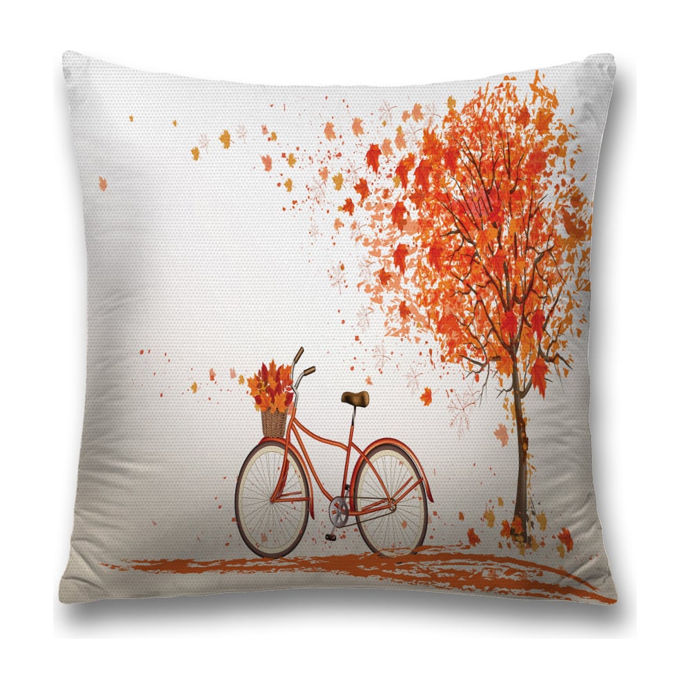 Изображение товара Декоративная наволочка JoyArty 45x45 см оранжевая и коричневая полиэстер