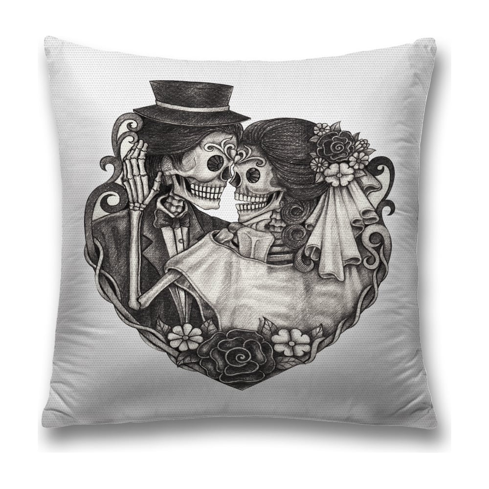 Изображение товара Декоративная наволочка JoyArty sl_22162 45x45 см, серый черный белый полиэстер