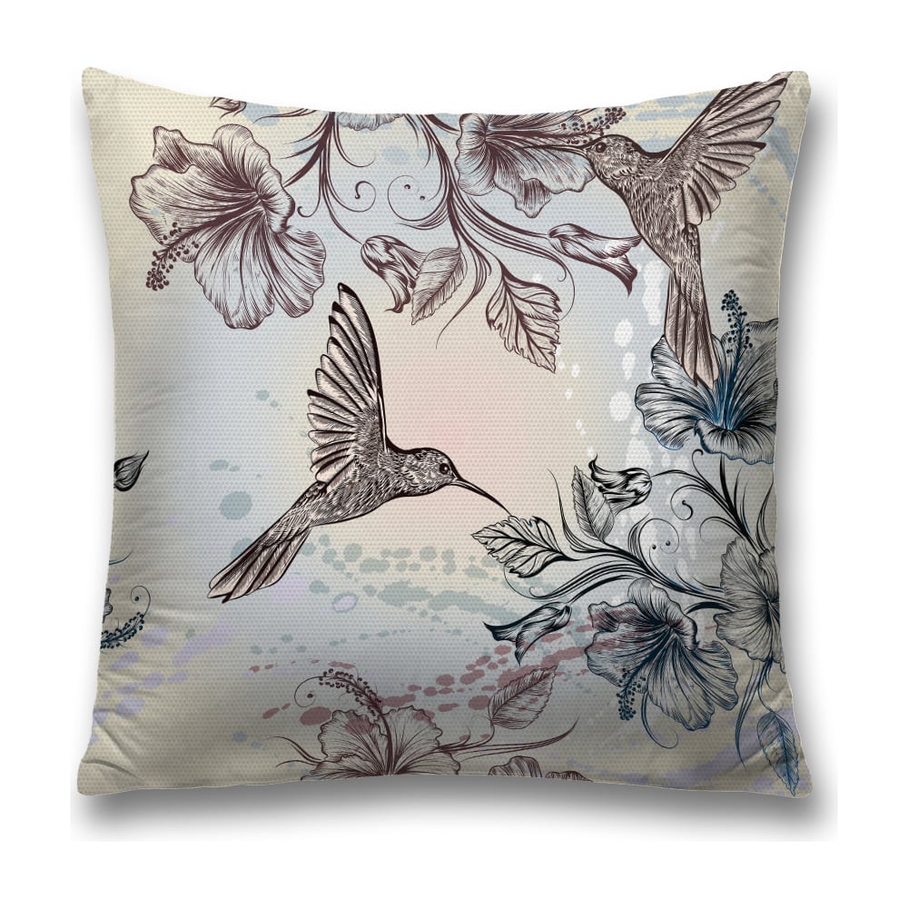 Изображение товара Декоративная наволочка JoyArty 45x45 серый и коричневый полиэстер