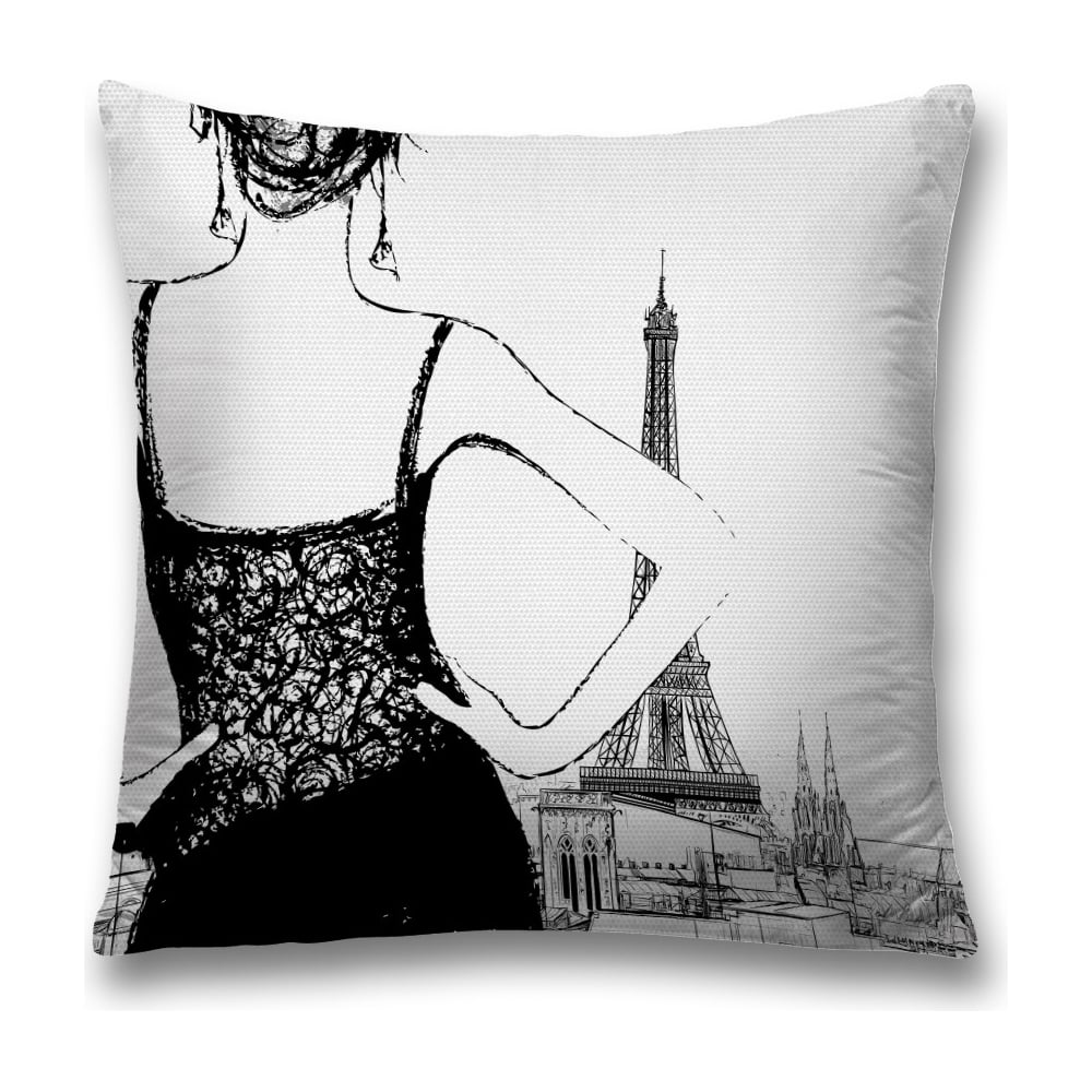 Изображение товара Декоративная наволочка JoyArty sl_17717 45х45 черный и белый полиэстер