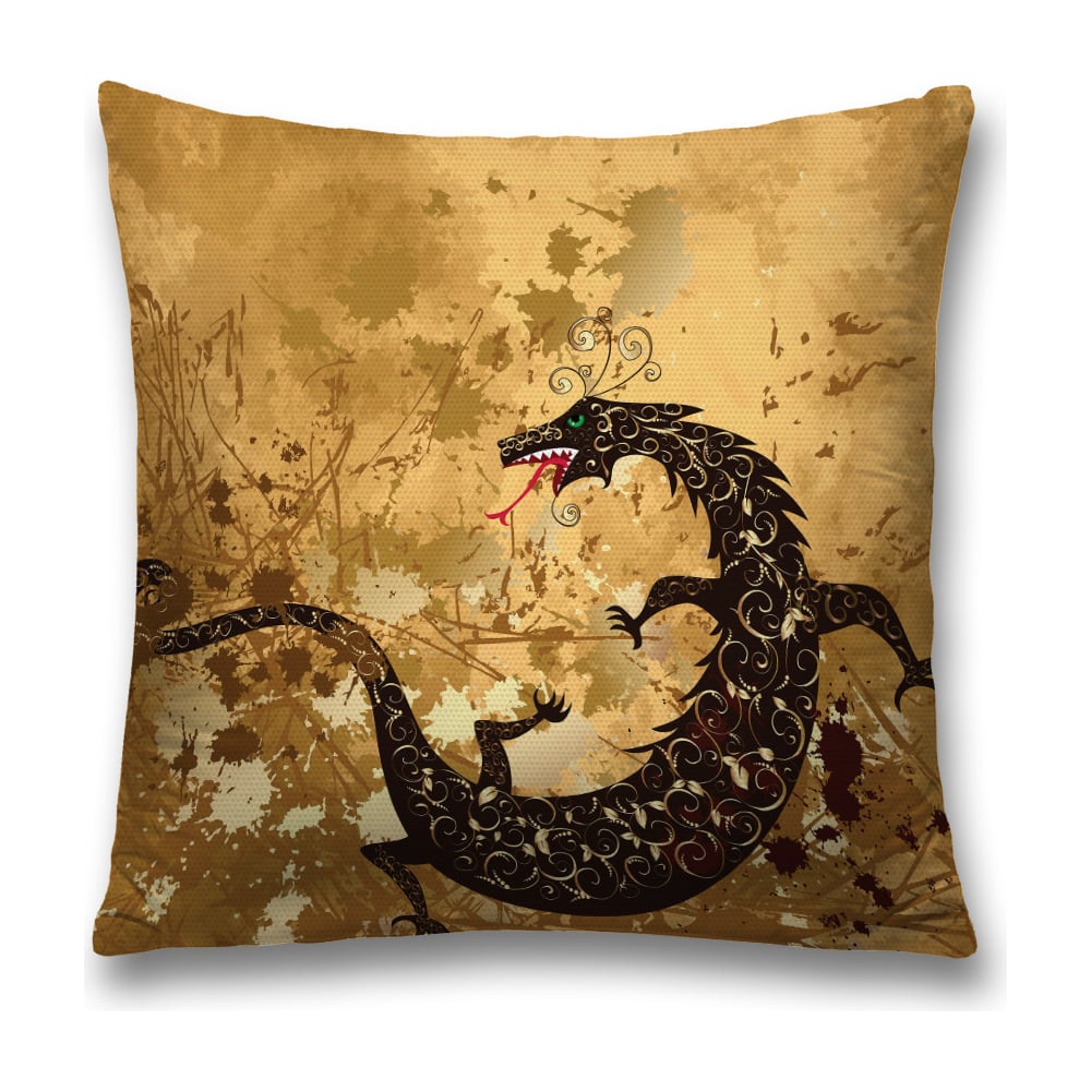 Изображение товара Декоративная наволочка JoyArty 45x45 оранжевая коричневая полиэстер