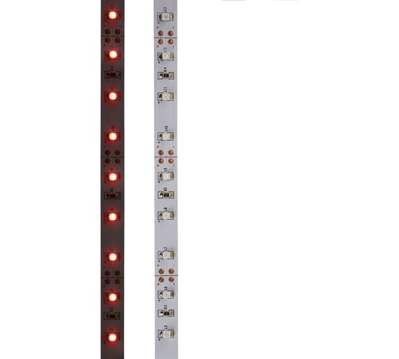Изображение товара Светодиодная лента Lamper LED 5м, 12В, 8 мм, IP23, SMD 2835, 60 LED/m, свет красный 141-331